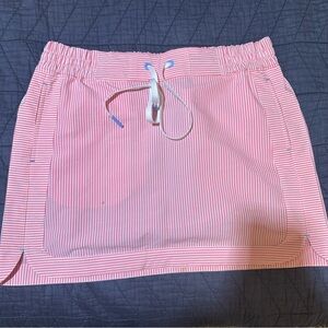 Vineyard Vines Pink and White Striped Performance Skirt